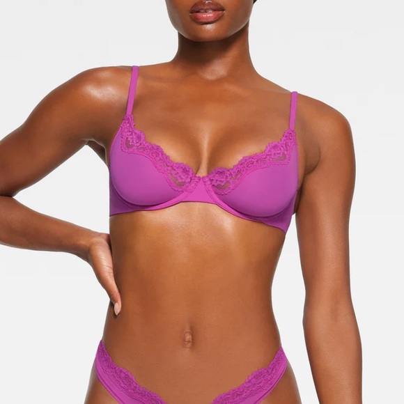 FITS EVERYBODY LACE UNLINED SCOOP BRA | LOLLIPOP - Picture 2 of 12